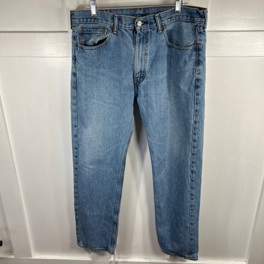 Levis 505 Regular Fit Straight Leg Jeans Medium Wash Blue 00505-4891 36x32